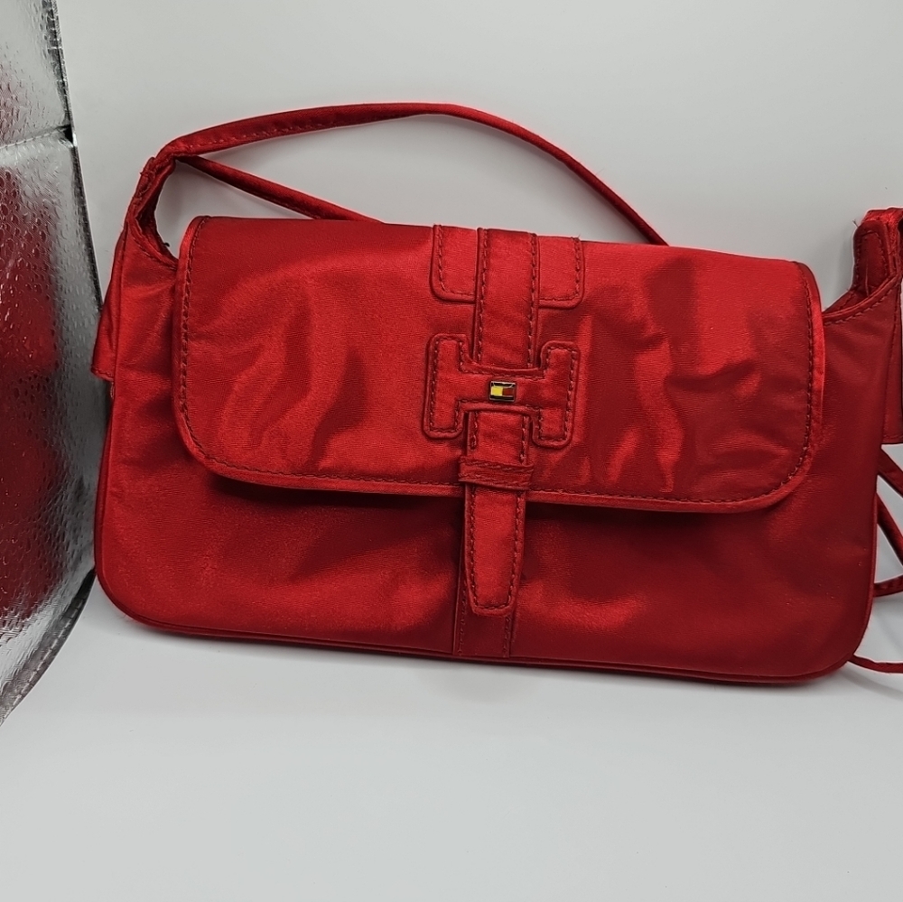 Vintage Tommy Hilfiger Red Evening Bag Approx 10x6